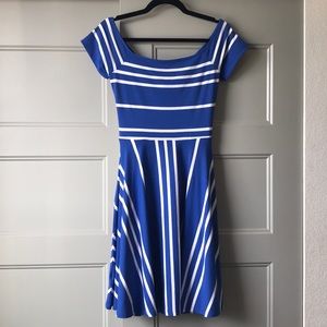 Loft Blue & White striped dress.